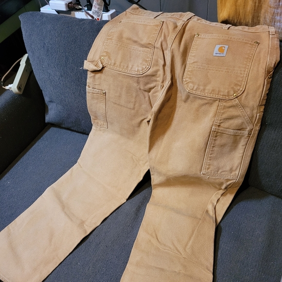 Carhartt mens tan reinforced work pants loose original fit 36x34 - Picture 2 of 8